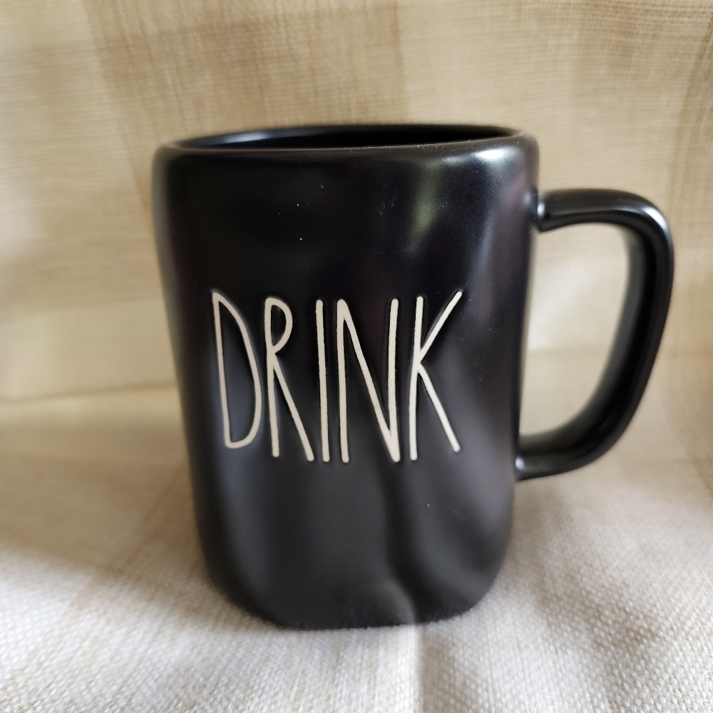 Rae Dunn Mug Black Color "DRINK"